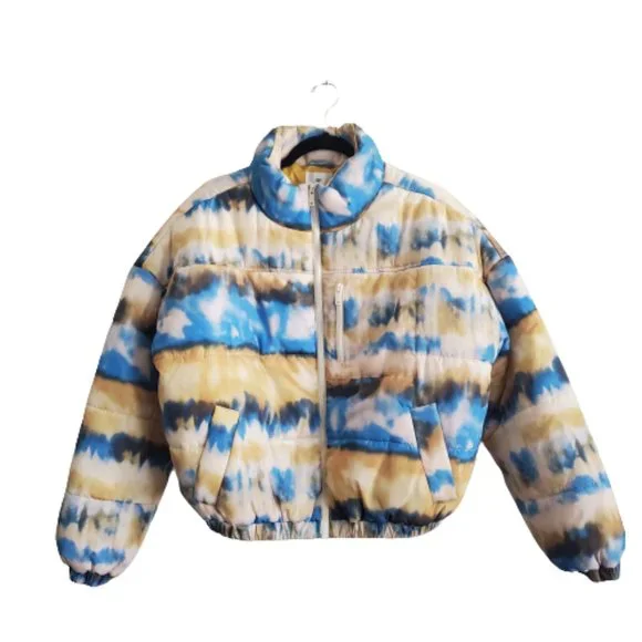 BP Tie Dye Cropped Puffer Jacket - Picture 1 of 8